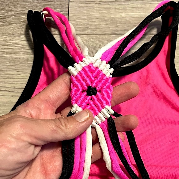 JESSICA SIMPSON โข Graffiti Bikini - Racerback Top + Full Bottom โข Size Small - Picture 9 of 16
